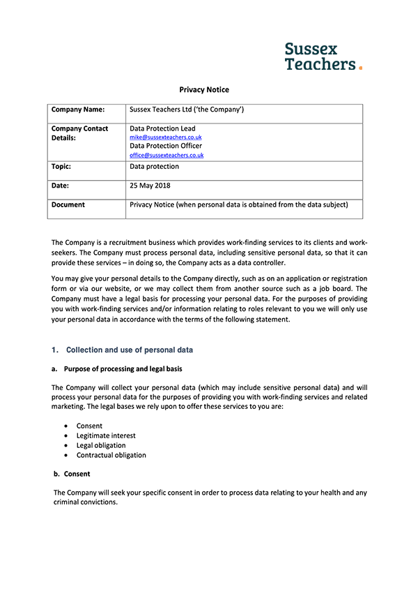 Sussex-Teachers-Privacy-Notice